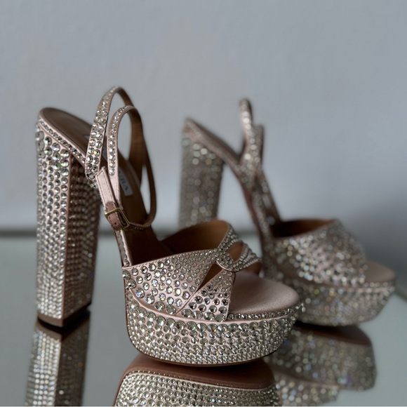 New AQUAZZURA Sinner Crystal Plateau 140 38 $2,495 - Picture 8 of 17